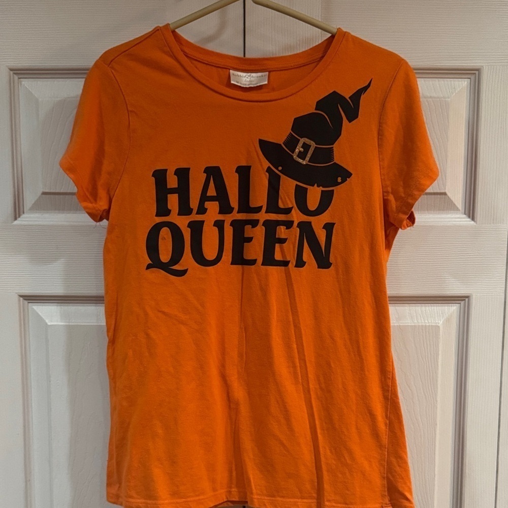 Bobbie Brooks Vibrant Orange Halloween Tee